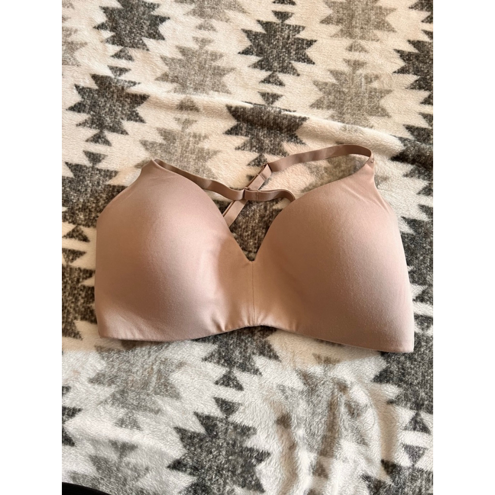 Women's Calvin Klein Lightly Lined Wireless Bra L Beige Black 2-Pack - Picture 4 of 8